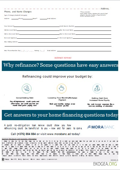 Relevé hypothécaire de la banque Andorra MoraBank, 3 pages, 3 scr template Relevé hypothécaire de la banque Andorra MoraBank, 3 pages, 3 scr template